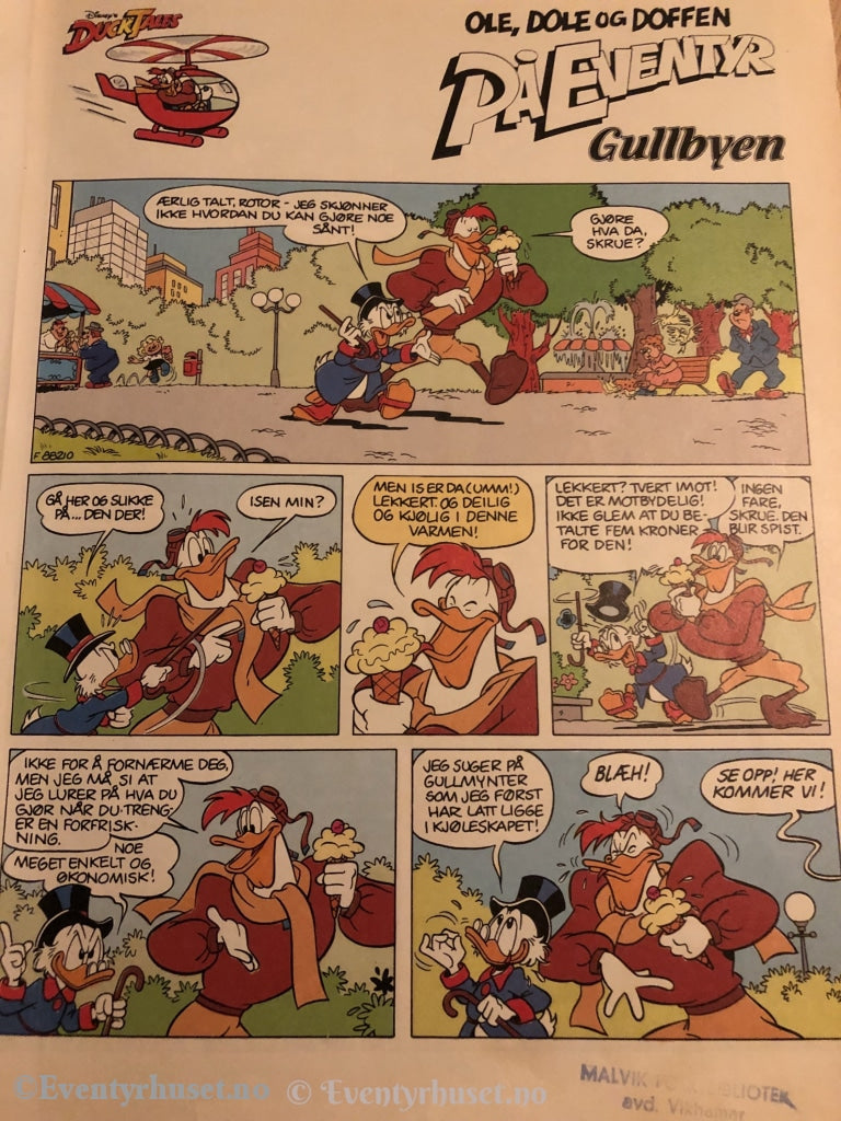 Ducktales. 1989. Ole Dole Og Doffen På Eventyr. Gullbyen. Tegneseriealbum
