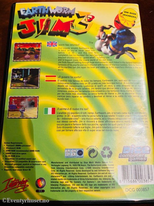 Earthworm Jim 3D. PC.
