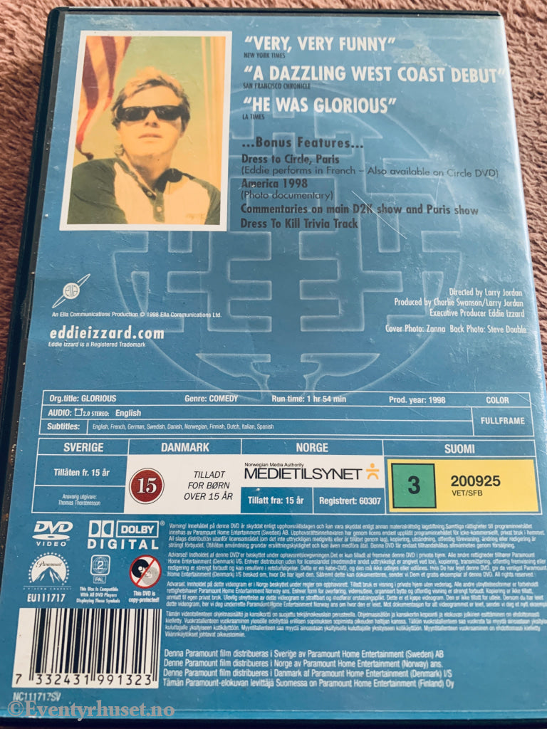 Eddie Izzard: Dress to Kill (1999). DVD.