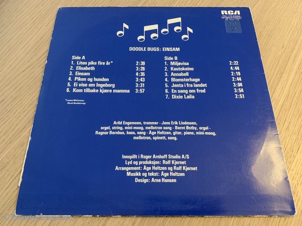 Einsam Med Doodle Bugs. 1976. Lp. Lp Plate