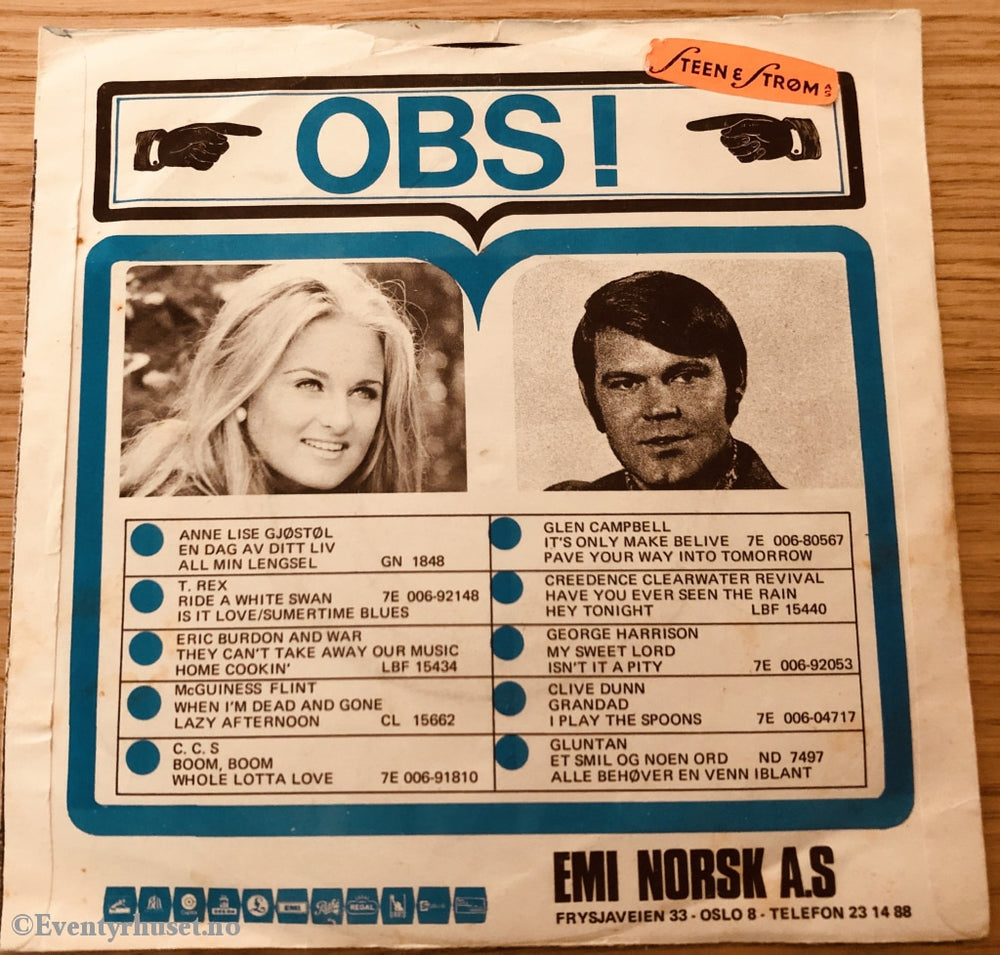 Eivind Løberg. 1971. Ratiti - Når Jeg Blir Stor. Ep-Singel. Ep