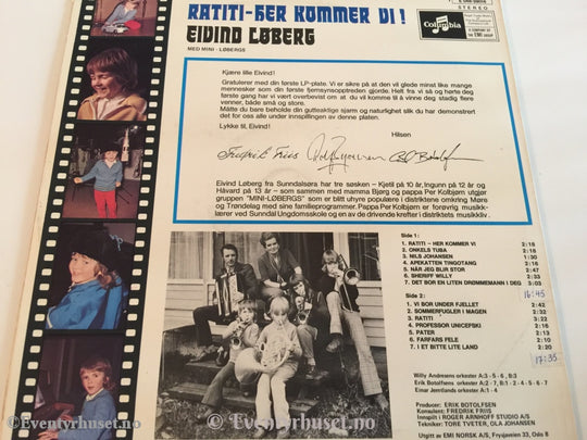 Eivind Løberg. Ratiti - Her Kommer Vi. 1972. Lp. Lp Plate