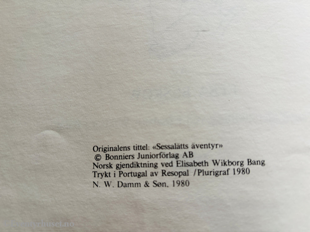 Elsa Beskow. Sesselills eventyr. 1918. Barnebok.