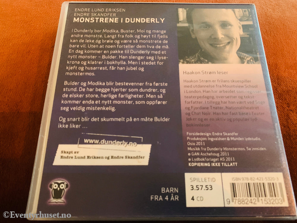 Endre Lund Eriksen og Endre Skandfer. Monstrene i Dunderly. 2011. Lydbok på CD.