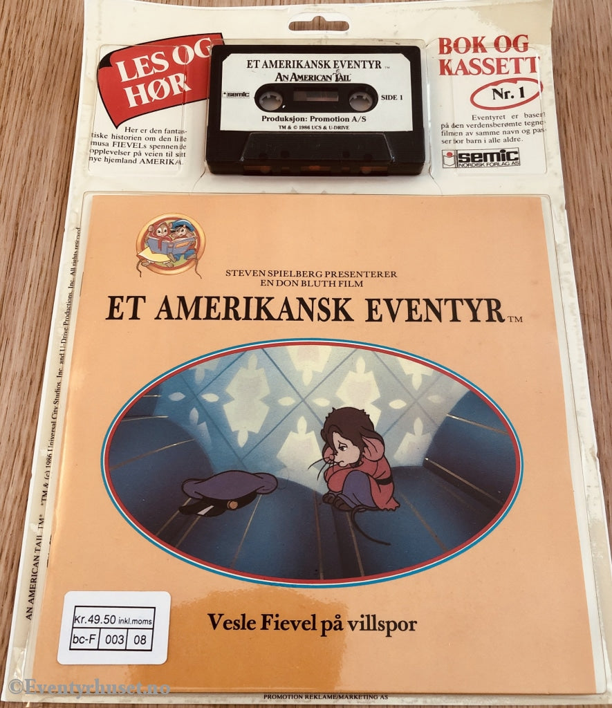 Et Amerikansk Eventyr. Vesle Fievel På Villspor. Komplett I Eske. Eventyrbånd