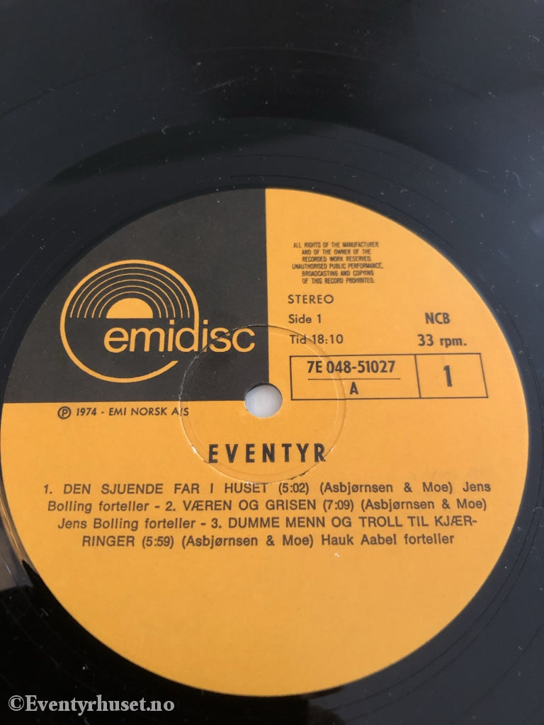 Eventyr. Jens Bolling Og Hauk Abel. 1974. Lp. Lp Plate