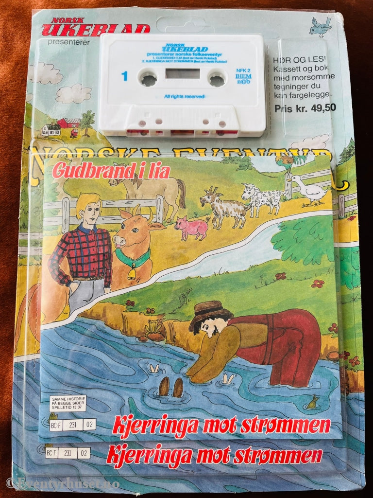Eventyrbånd. Gudbrand I Lia. Kjerringa Mot Strømmen. Komplett Uåpnet Eske! Eventyrbånd