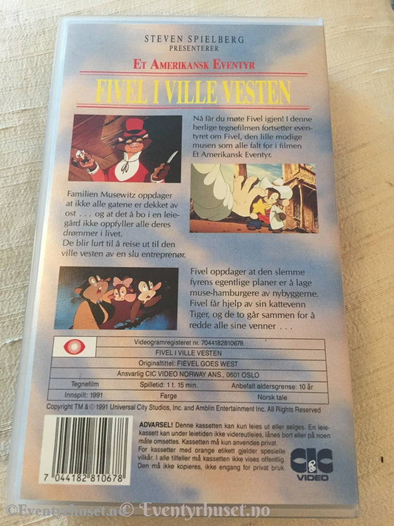 Fivel I Ville Vesten. 1991. Vhs. Vhs