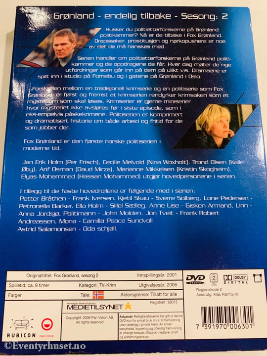 Fox Grønland. Sesong 2 (Tv2). 2001. Dvd Samleboks.