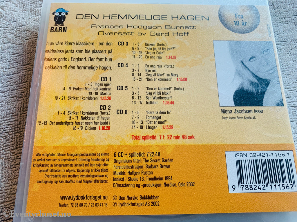 Frances Hodgson Burnett. 1911. Den hemmelige hagen. Lydbok på CD.