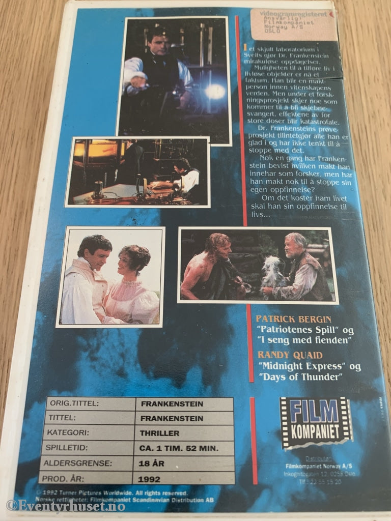 Frankenstein. 1992. Vhs. Vhs
