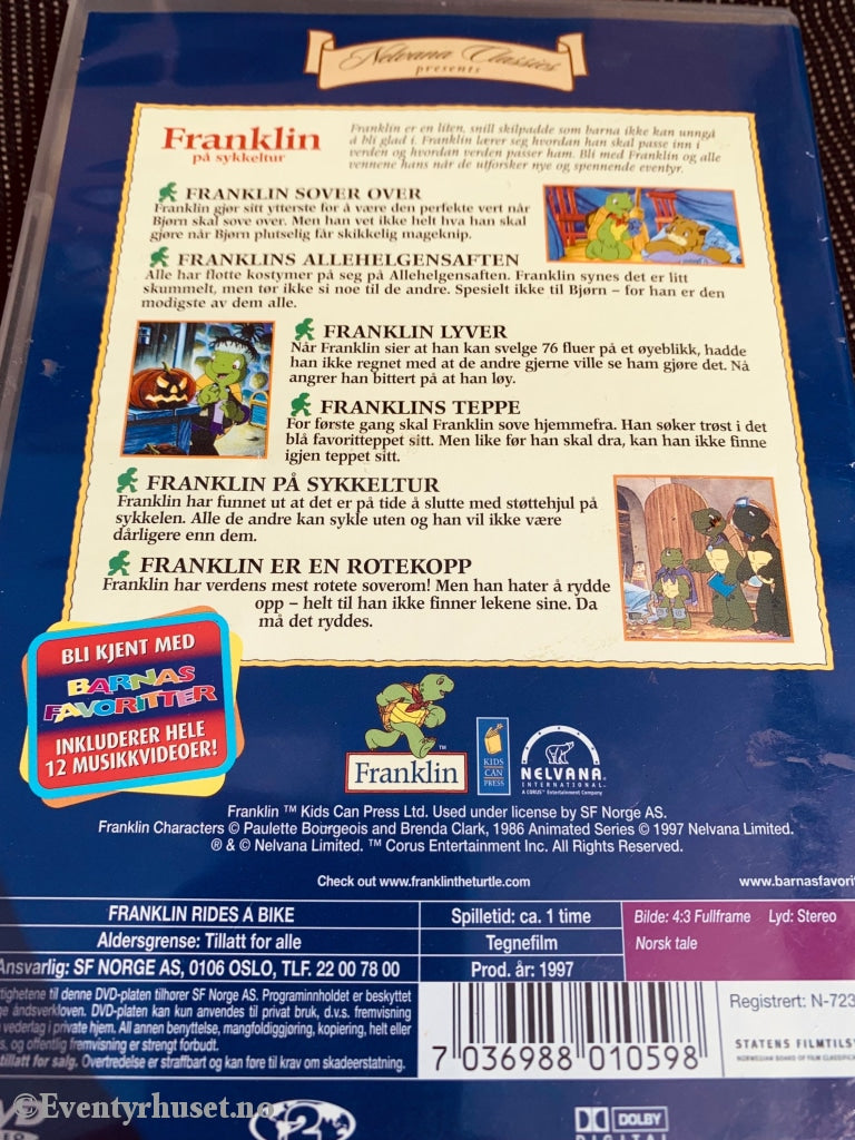 Franklin På Sykkeltur. 1997. Dvd. Dvd