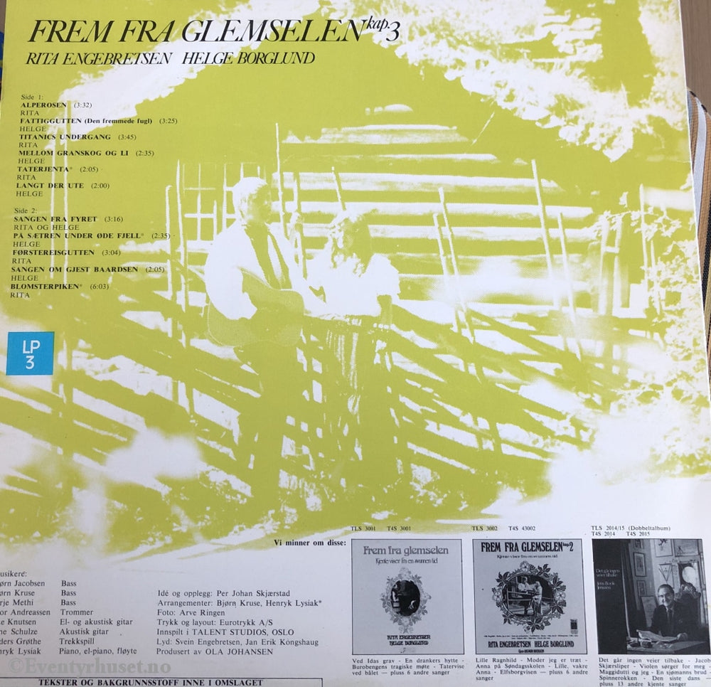 Frem Fra Glemselen Kap. 3. Kjente Viser En Svunnen Tid. 1976. Lp. Lp Plate