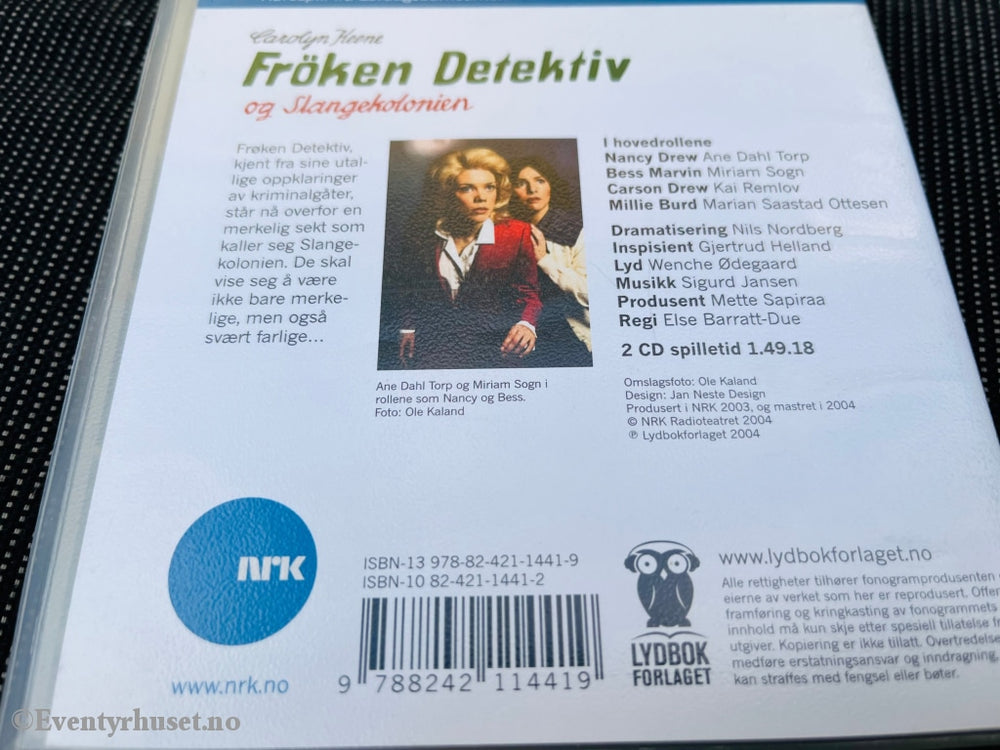 Frøken Detektiv Og Slangekolonien. Hørespill Fra Lørdagsbarnetimen På Nrk. Lydbok 2 Cd.