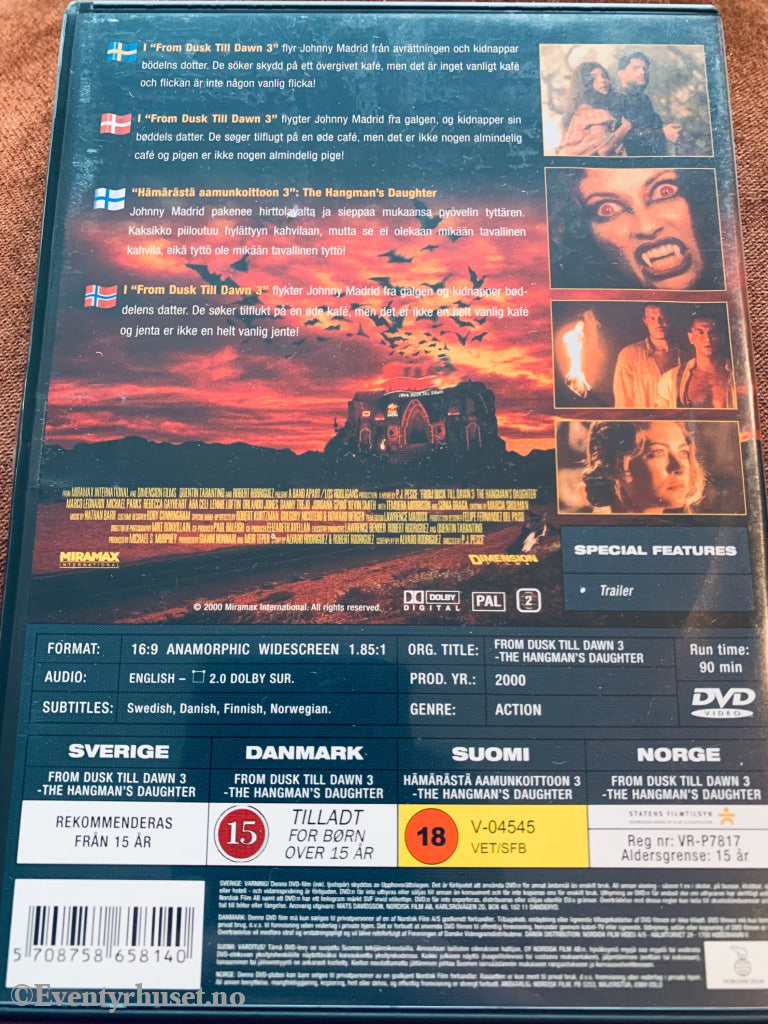 From Dusk Till Dawn 3. 2000. Dvd. Dvd