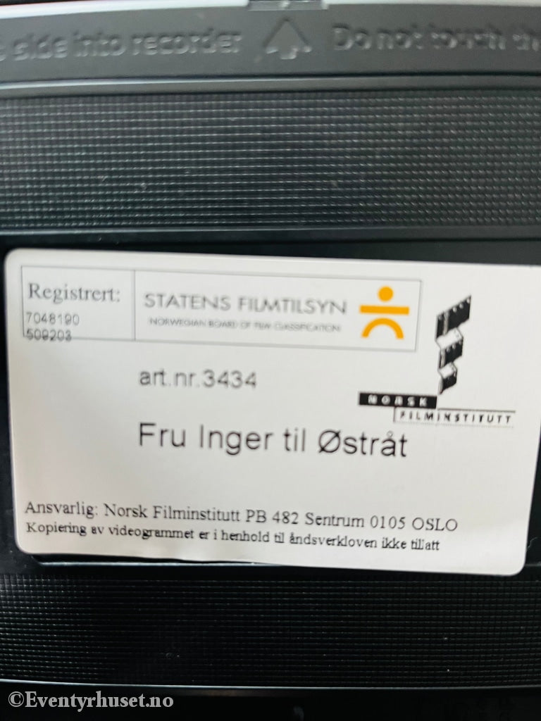 Fru Inger Til Østråt. 1975. Vhs. Vhs