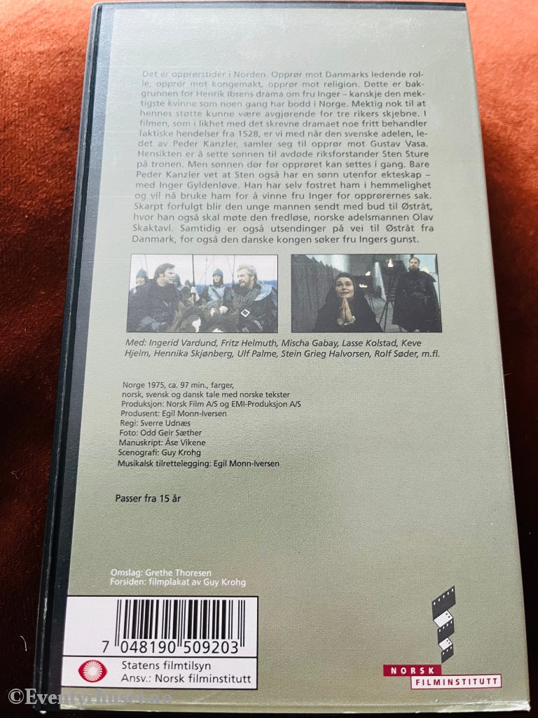 Fru Inger Til Østråt. 1975. Vhs. Vhs