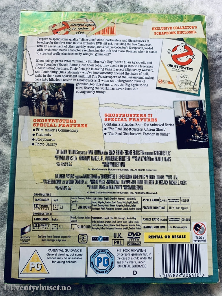 Ghostbusters 1 & 2. Dvd Samleboks.