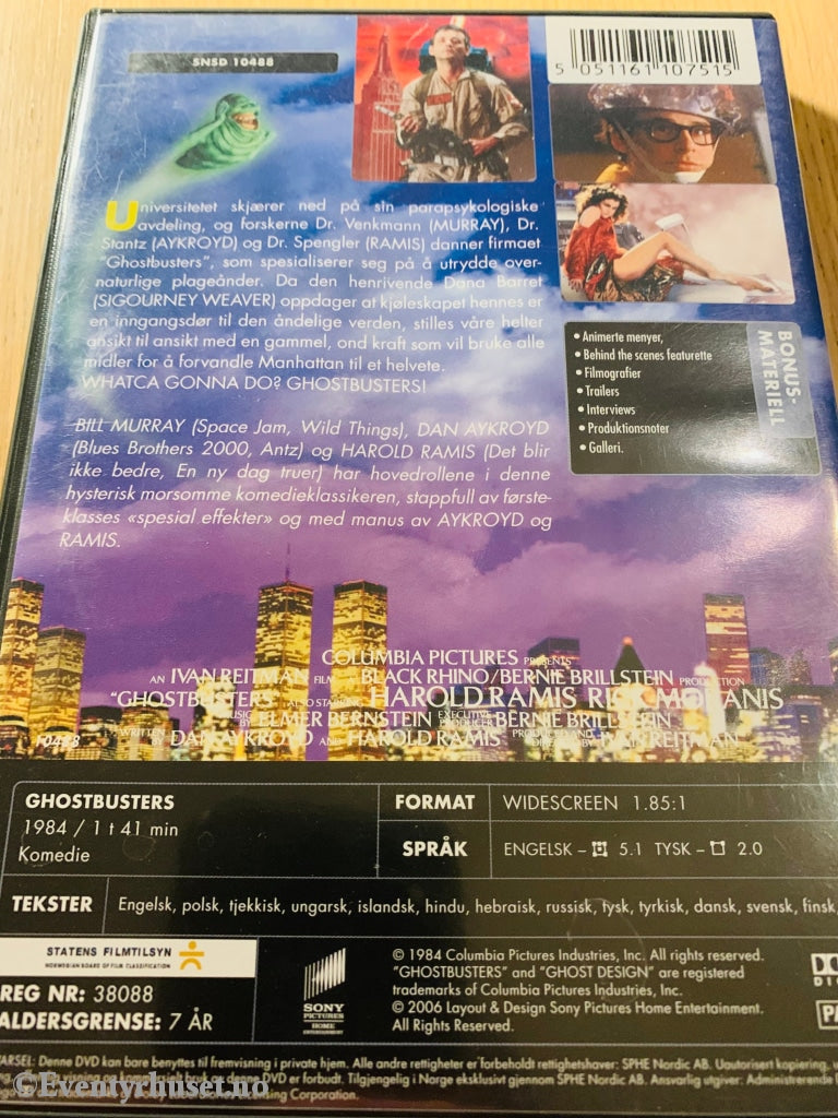 Ghostbusters. 1984. Dvd. Dvd