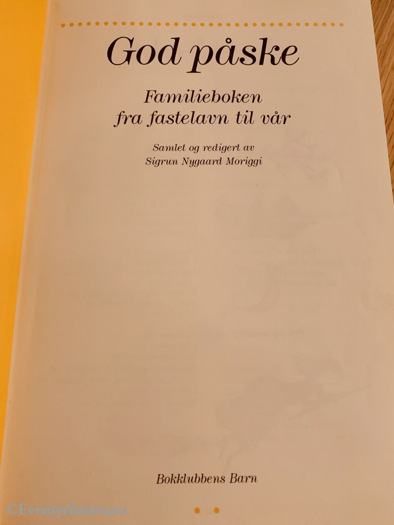 God Påske! 1988. Faktabok