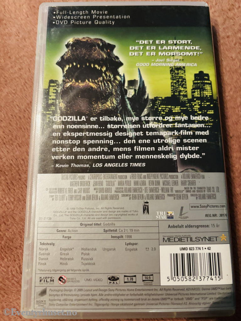Godzilla. Playstation PSP UMD.