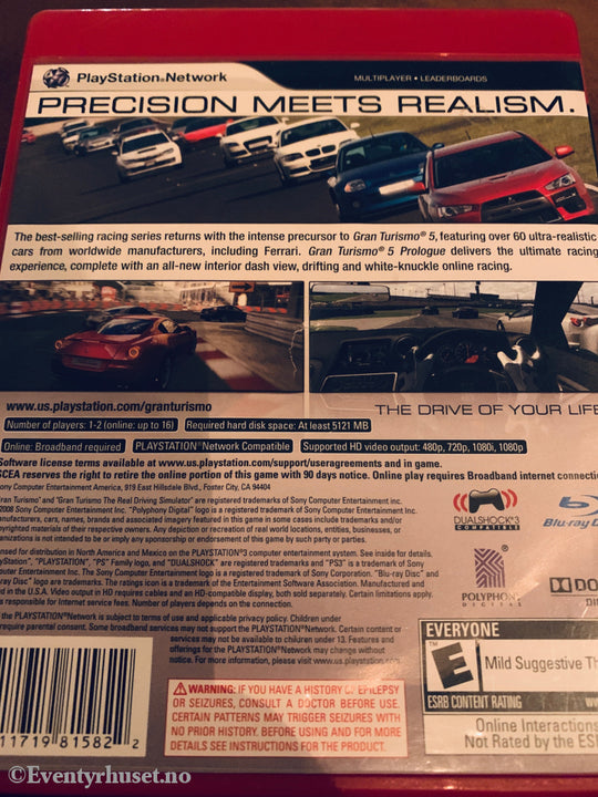 Gran Turismo 5: Prologue. PS3.