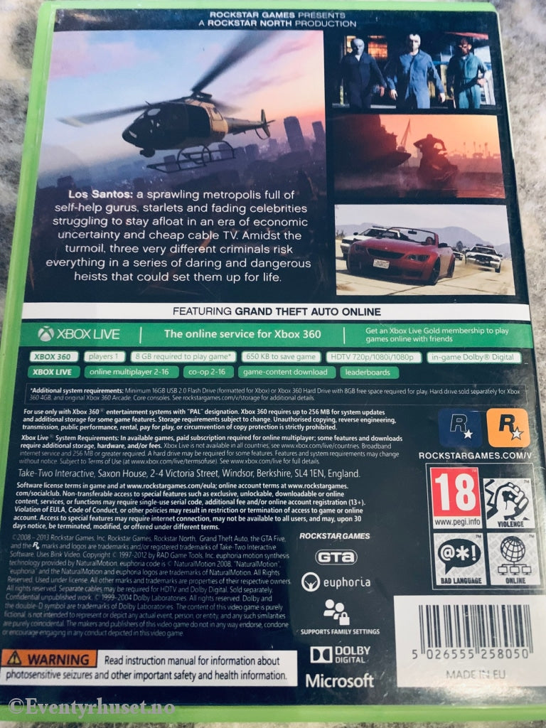 Grand Theft Auto V. Xbox 360.