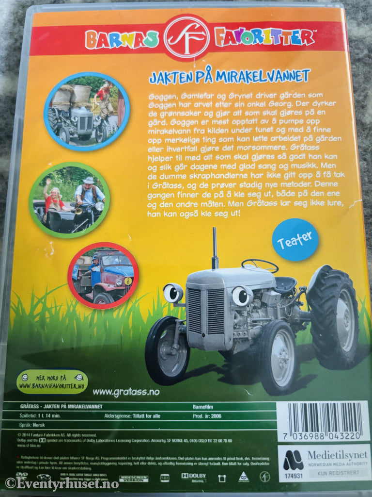 Gråtass - Jakten på mirakelvannet. DVD.