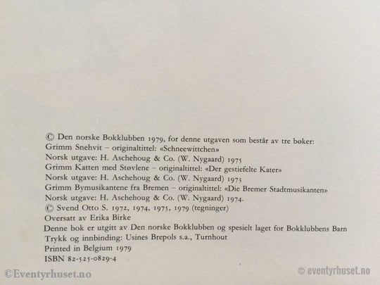 Grimm For Barn. 1979. Eventyrbok