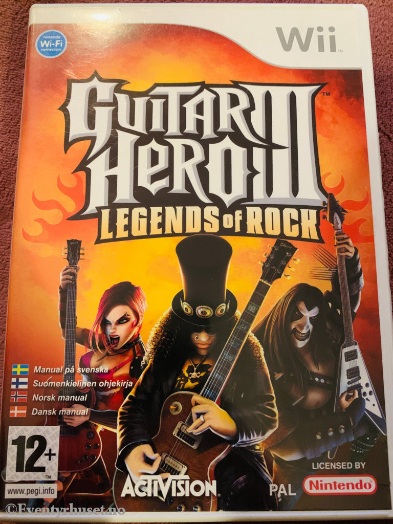 Guitar Hero III: Legends of Rock, 2007. Nintendo Wii-spill.