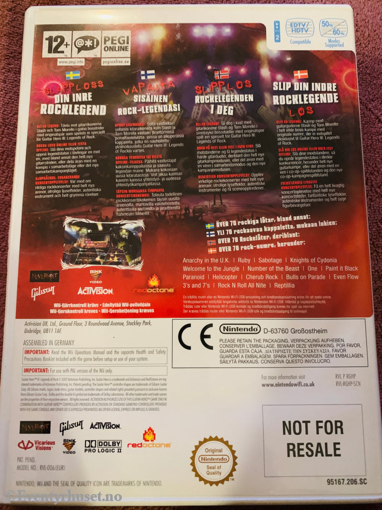 Guitar Hero III: Legends of Rock, 2007. Nintendo Wii-spill.