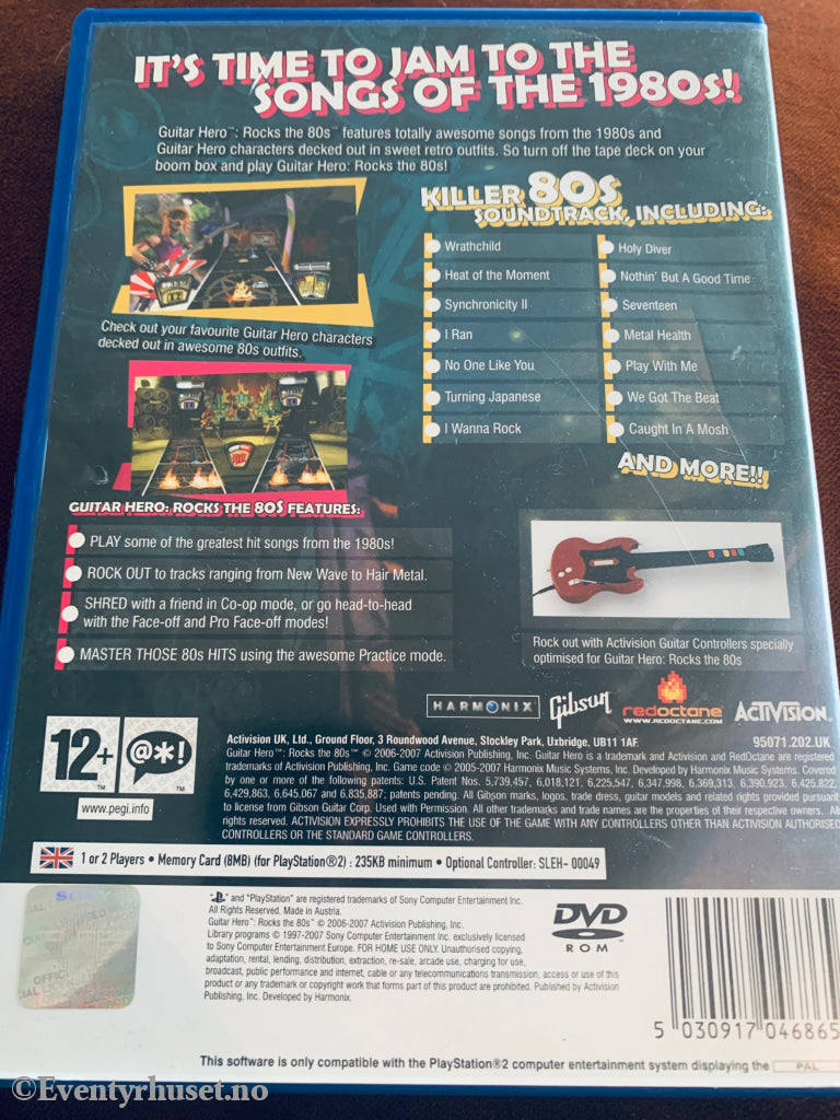 Guitar Hero: Rocks the 80s . PS2