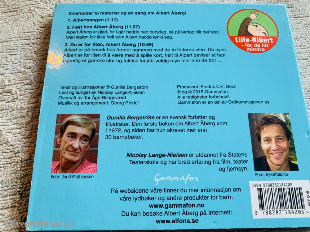 Gunilla Bergström. 2006. Fest hos Albert Åberg. Lydbok på CD.