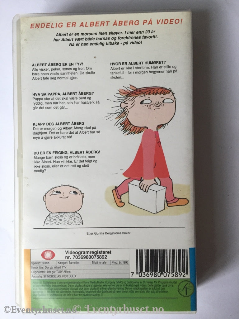 Gunilla Bergstrøm. 1995. Albert Åberg Er En Tyv. Vhs. Vhs