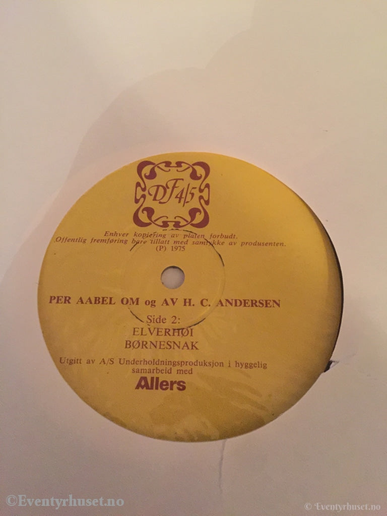 H. C. Andersen. 1975. Per Aabel Om Og Av Nationalteateret Som Ny! Lp Plate