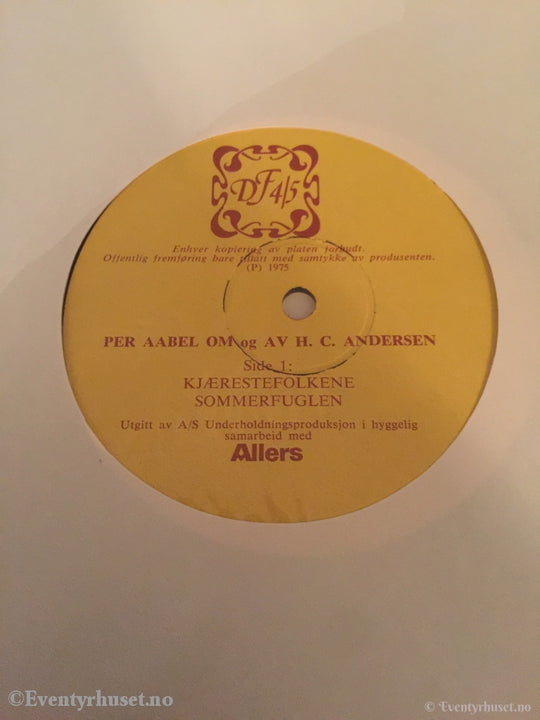 H. C. Andersen. 1975. Per Aabel Om Og Av Nationalteateret Som Ny! Lp Plate