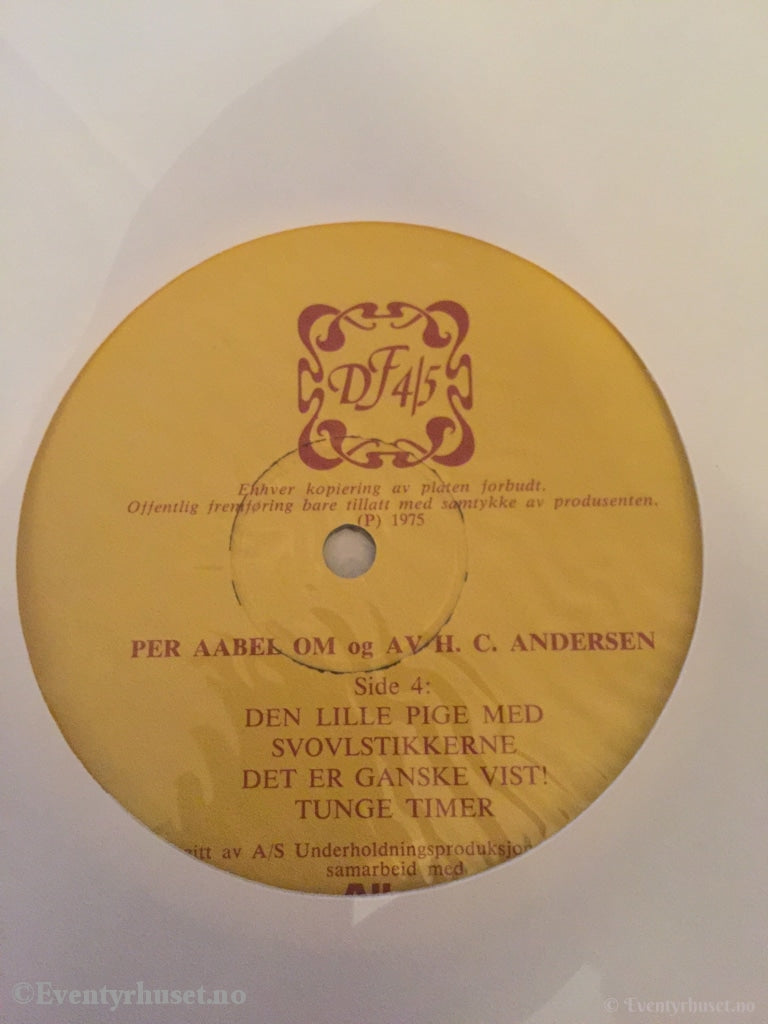 H. C. Andersen. 1975. Per Aabel Om Og Av Nationalteateret Som Ny! Lp Plate