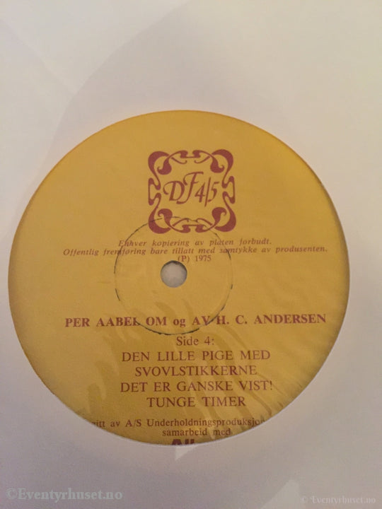 H. C. Andersen. 1975. Per Aabel Om Og Av Nationalteateret Som Ny! Lp Plate