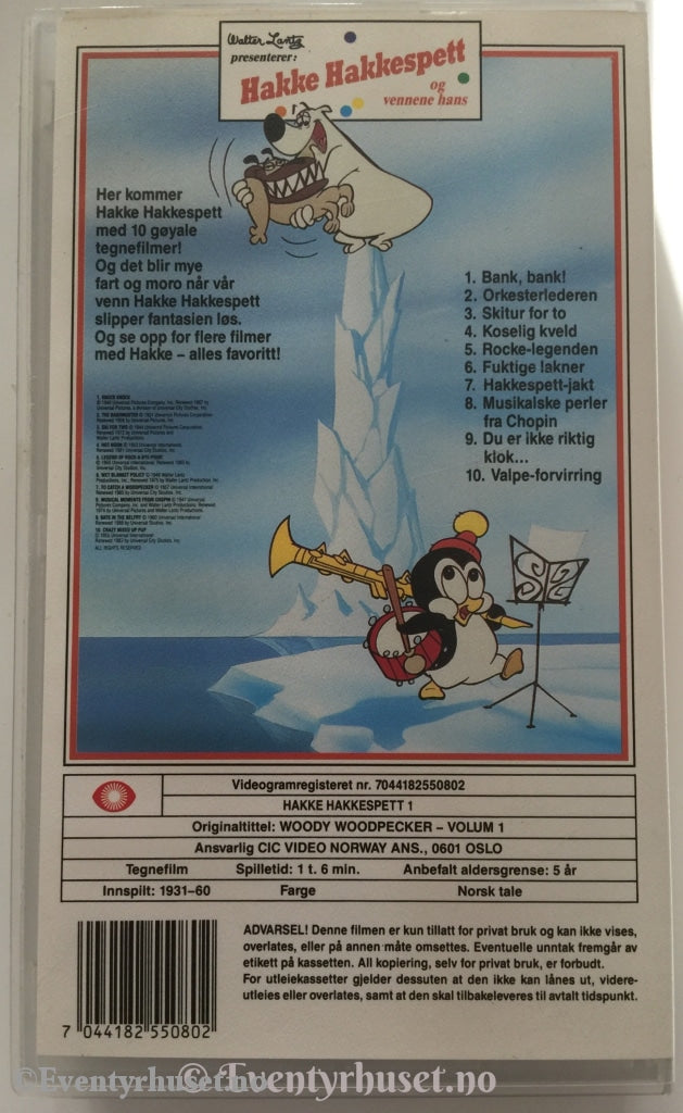 Hakke Hakkespett 1. 1931-60. Og Vennene Hans. Vhs. Vhs