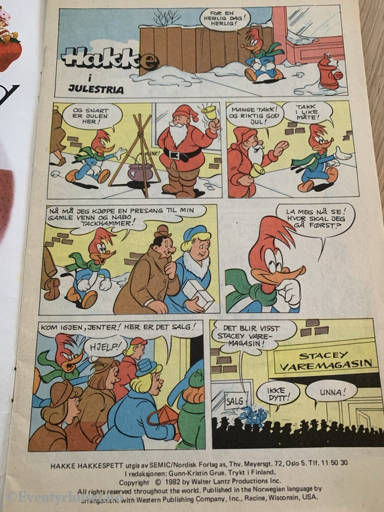 Hakke Hakkespett. 12/1982. Tegneserieblad