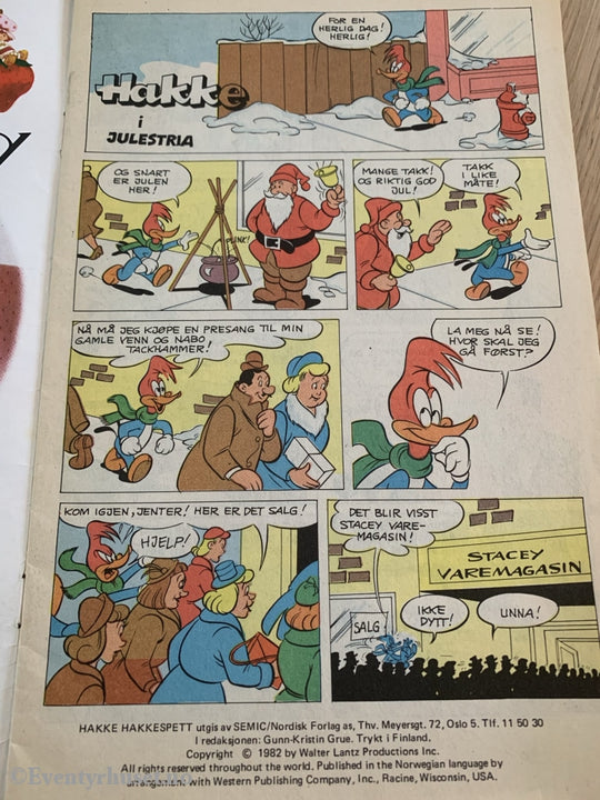 Hakke Hakkespett. 12/1982. Tegneserieblad