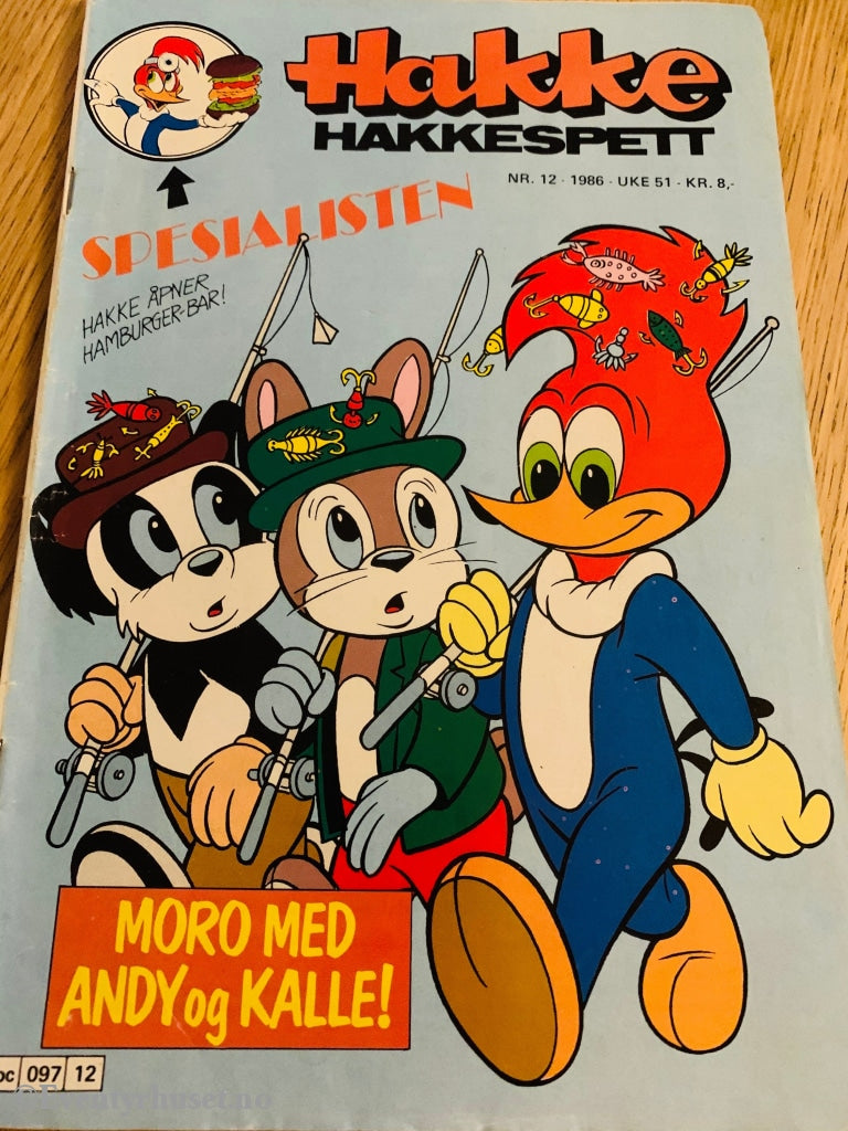 Hakke Hakkespett. 1986/12. Tegneserieblad