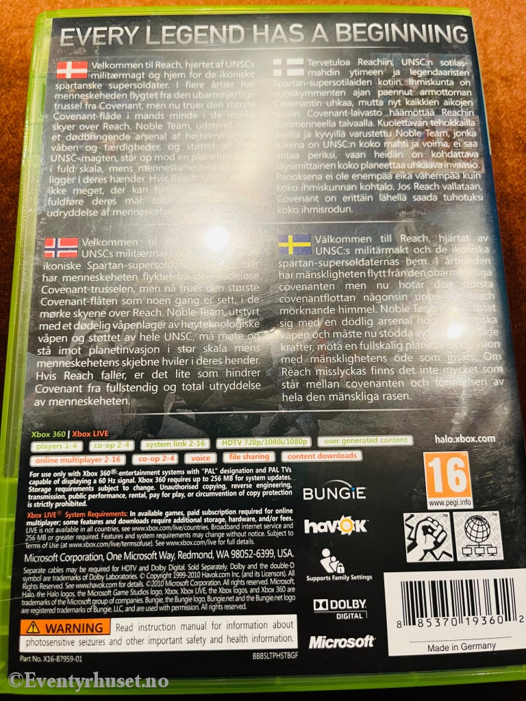 Halo Reach. Xbox 360.