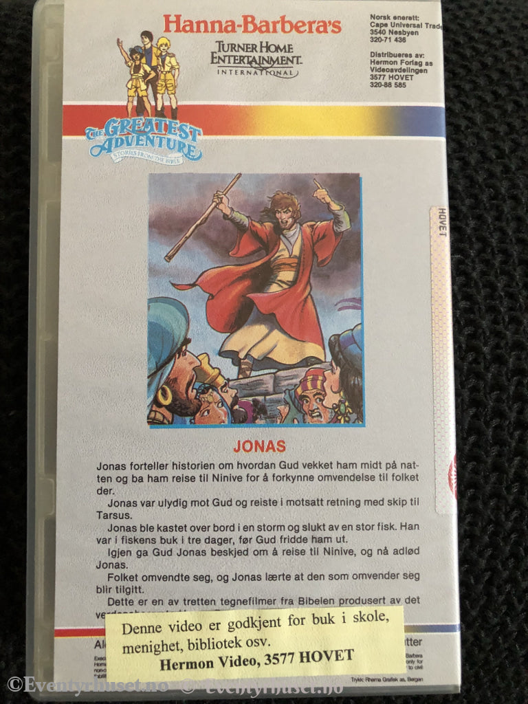 Hanna-Barbera´s Historier Fra Bibelen: Jonas. Vhs. Vhs