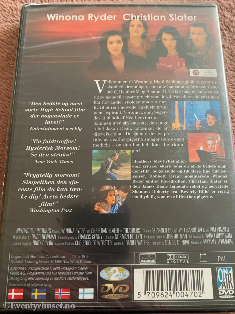 Heathers (1988). DVD. Ny i plast!