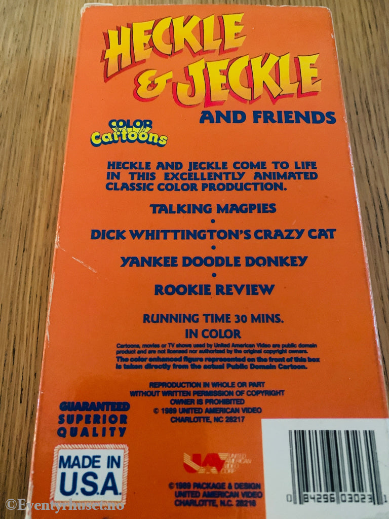 Heckle & Jeckle and Friends (Color Cartoons) 1983 .VHS slipcase.