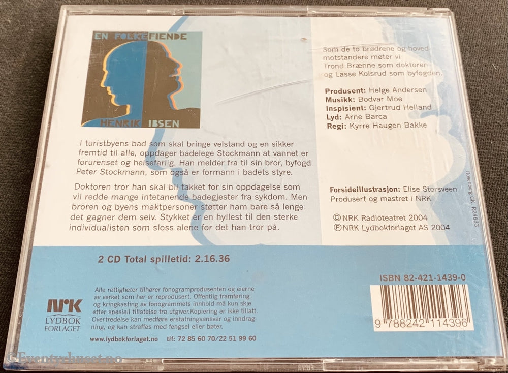 Henrik Ibsen. En Folkefiende (Nrk). Lydbok På 2 Cd.