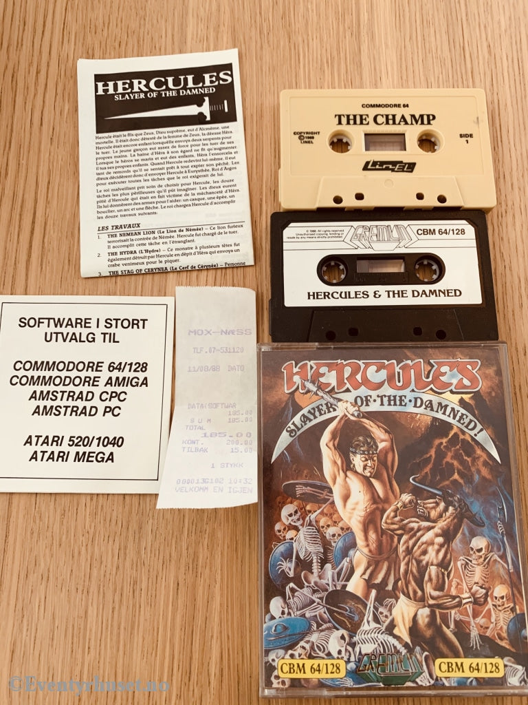 Hercules - Slayer Of The Dammed. Commodore 64/128 Spill. Norsksolgt Med Kvittering!