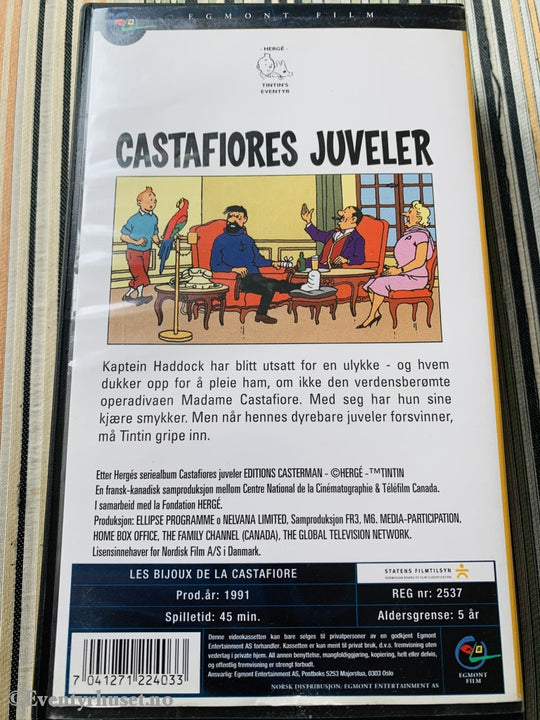 Hergé: Tintin. 1991. Castafiores Juveler. Vhs. Vhs