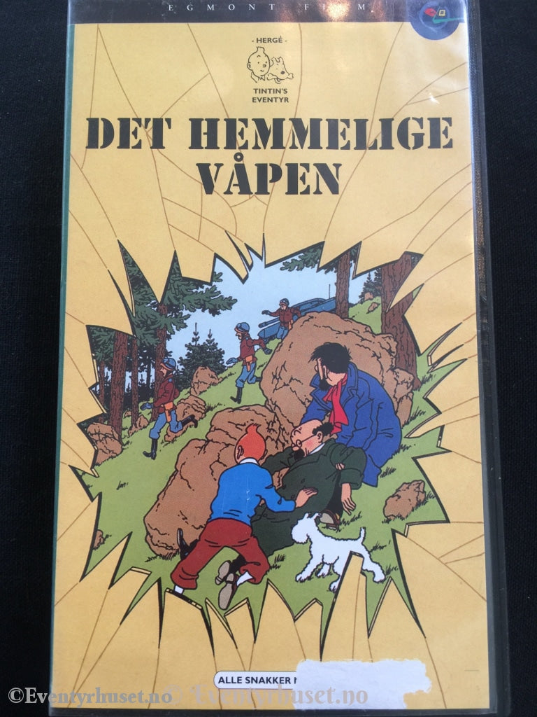 Tintin. 1991. Det Hemmelige Våpen. Vhs. Vhs
